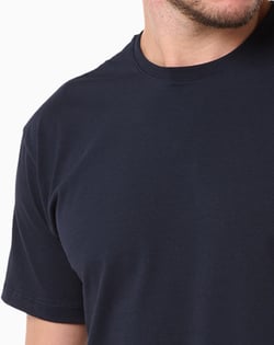 Camiseta de Algodão Egípcio Azul Marinho