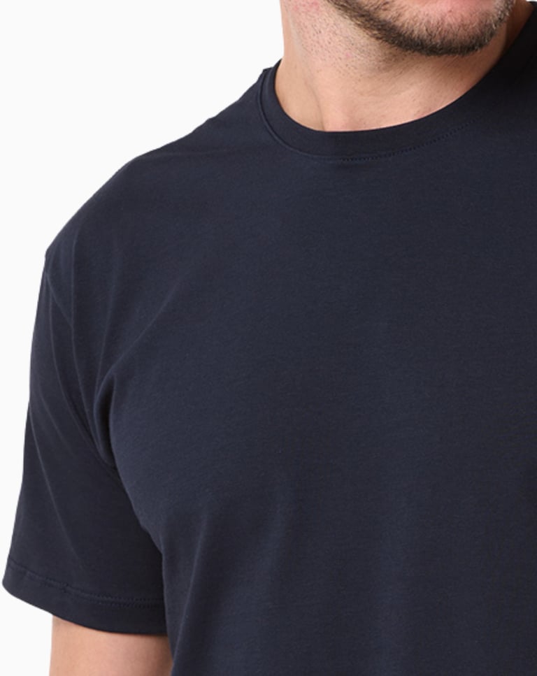Camiseta de Algodão Egípcio Azul Marinho