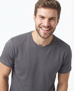 Camiseta de Algodão Premium Cinza Chumbo