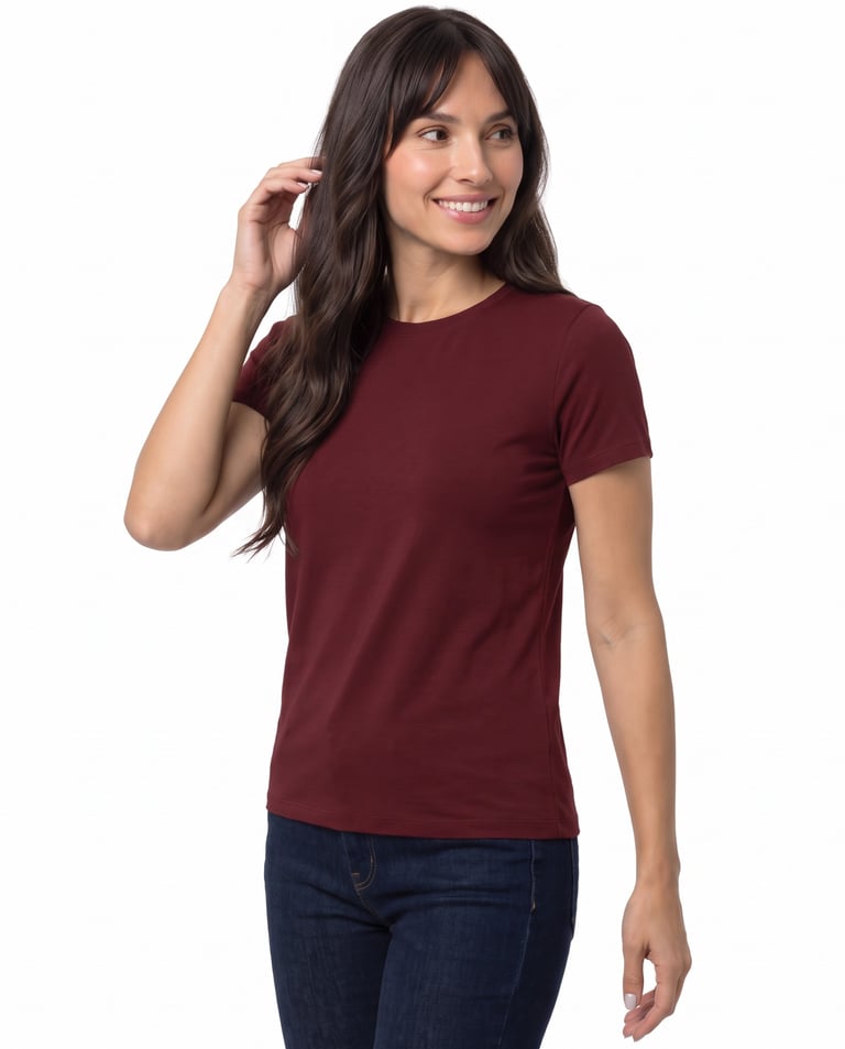 Camiseta Tech Modal Feminina Bordô