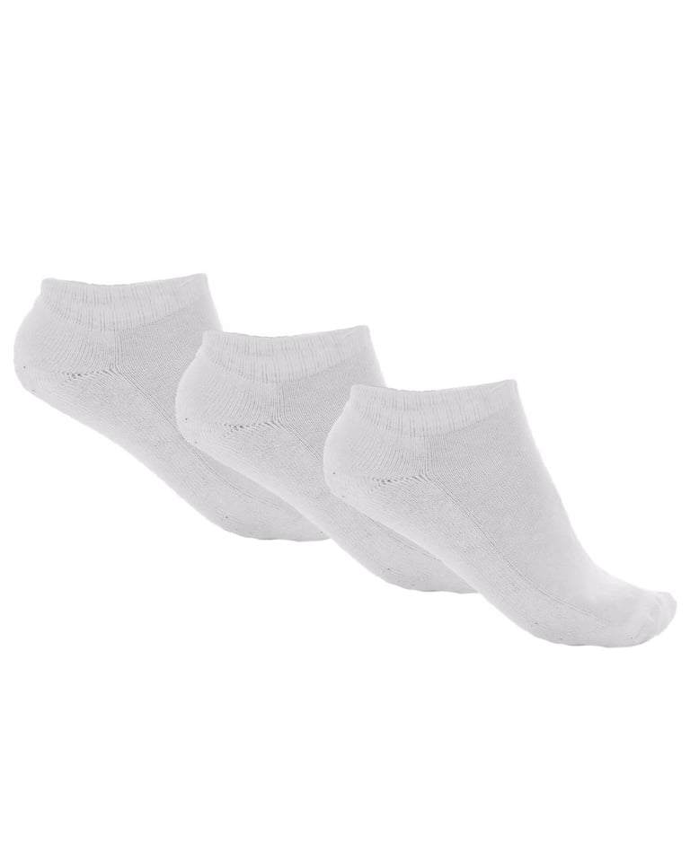 Kit 3 Meias Cano Curto Masculinas Brancas