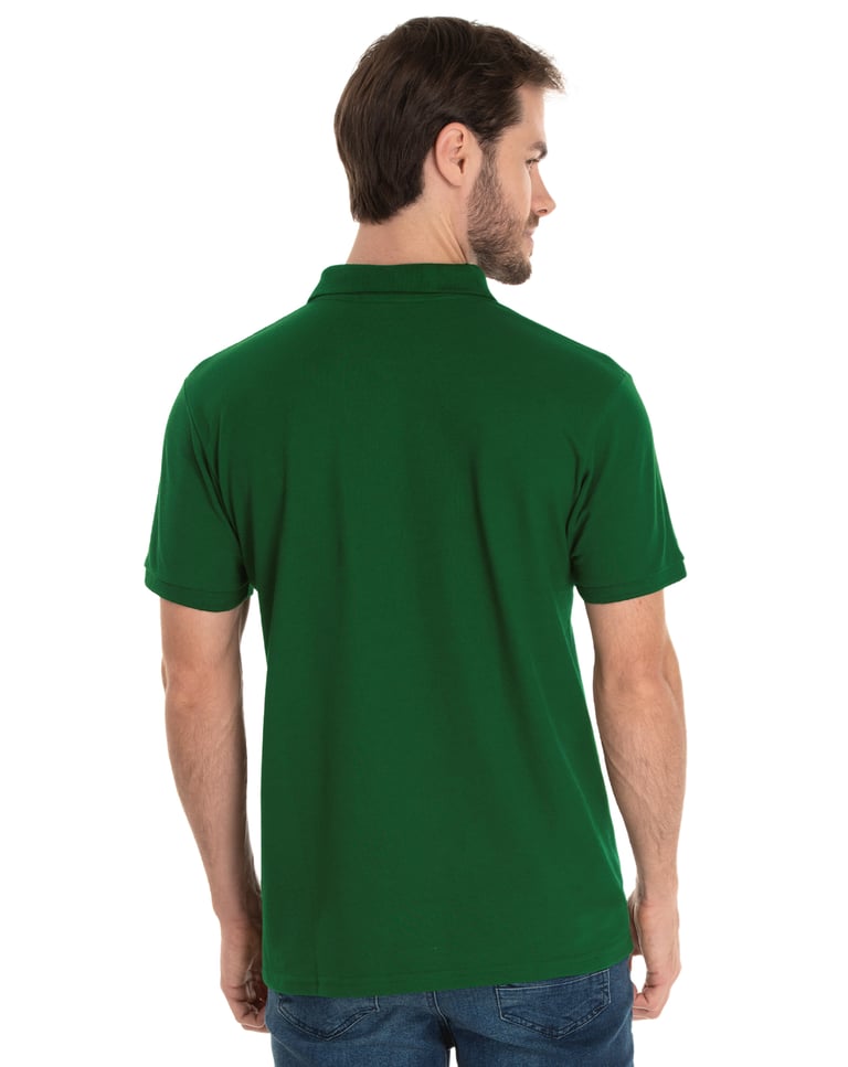 Camisa Polo Piquet Masculina Verde Bandeira