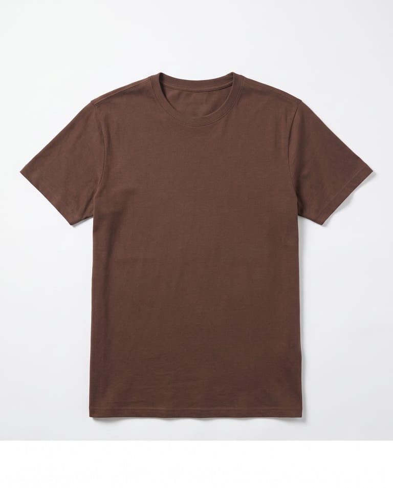 Camiseta de Algodão Premium Marrom