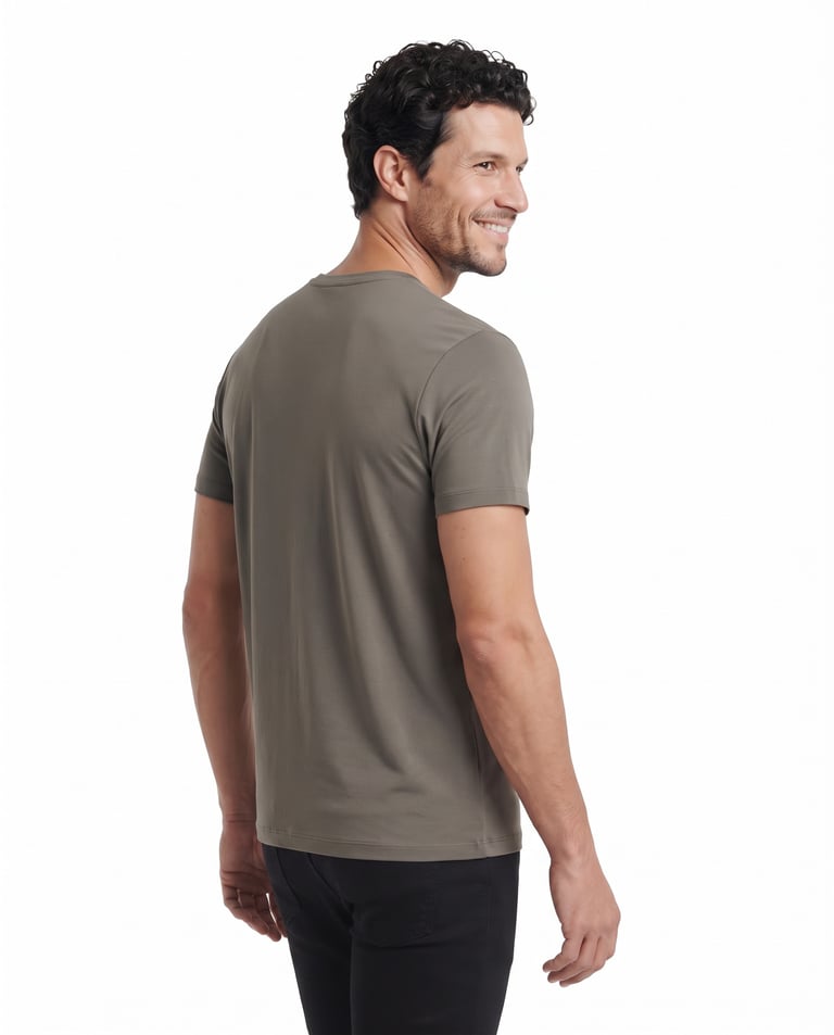 Camiseta Tech Modal Masculina Cinza Terra