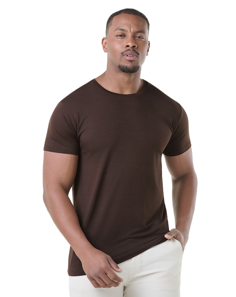 Camiseta Tech Modal Masculina Marrom