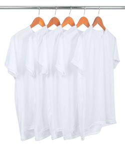 Kit 5 Camisetas Masculinas Dry Fit Brancas Proteção UV 30+