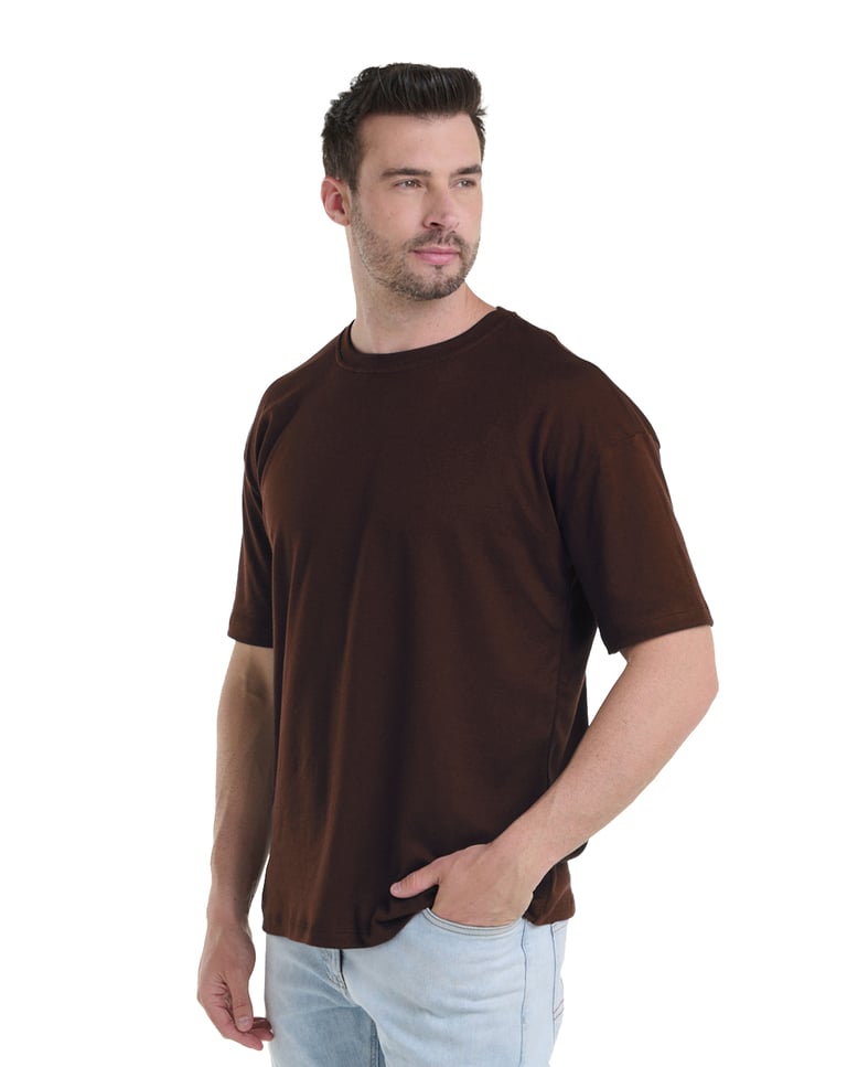 Camiseta Oversized Masculina Marrom