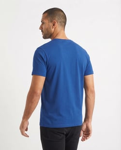 Camiseta de Algodão Premium Azul Royal