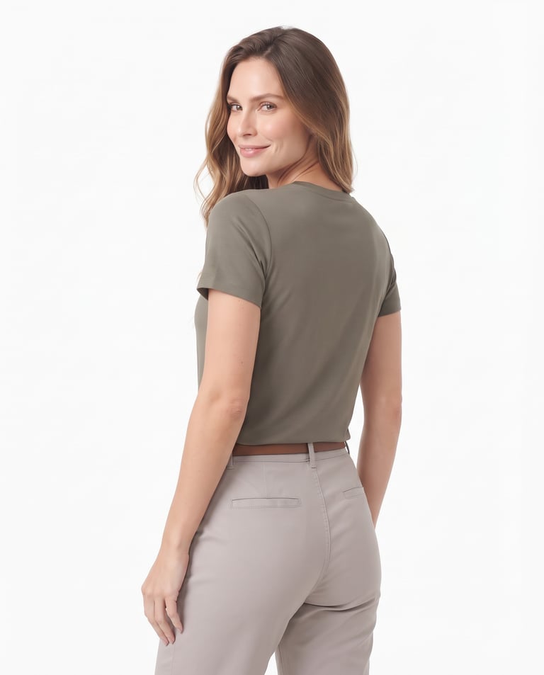 Camiseta Tech Modal Feminina Cinza Terra