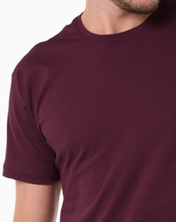 Camiseta de Algodão Egípcio Bordô