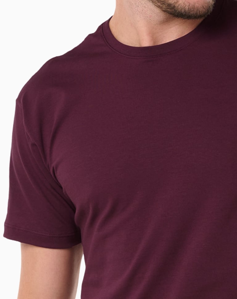 Camiseta de Algodão Egípcio Bordô