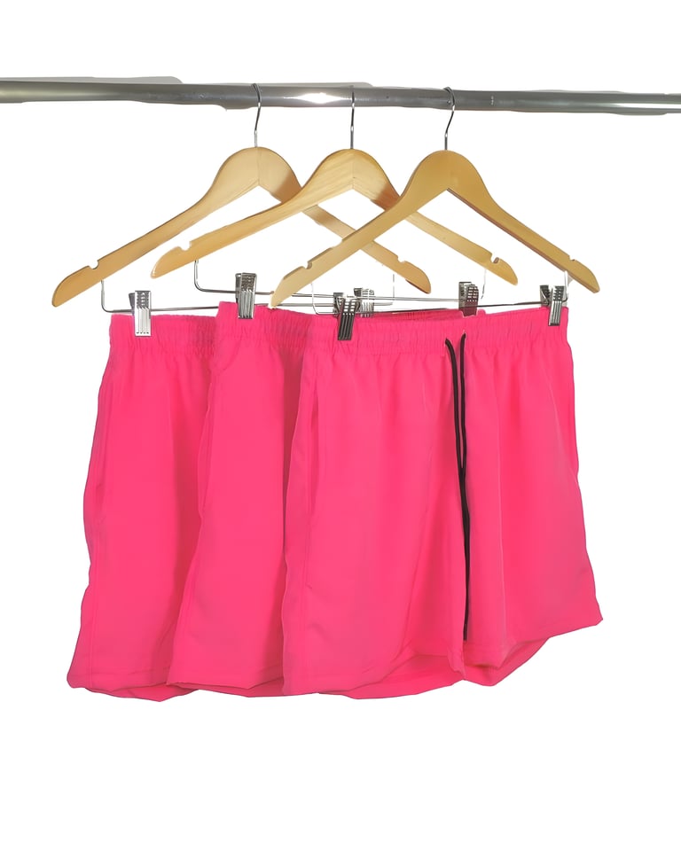 Kit 3 Shorts de Praia Masculino Rosa Pink