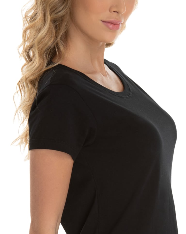 Baby Look de Algodão Premium Preta