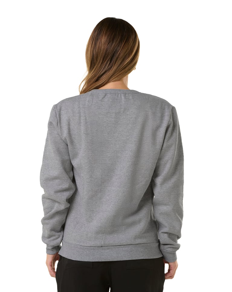 Kit 3 Blusões de Moletom Feminino Cinza Mescla