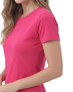 Baby Look de Algodão Premium Rosa Pink