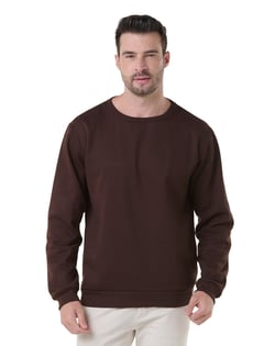 Blusão de Moletom Marrom