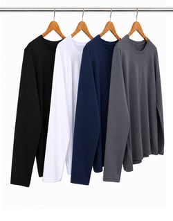 Kit 4 Camisetas Femininas Manga Longa de Algodão Penteado 04
