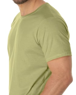 Camiseta de Algodão Premium Verde Caqui