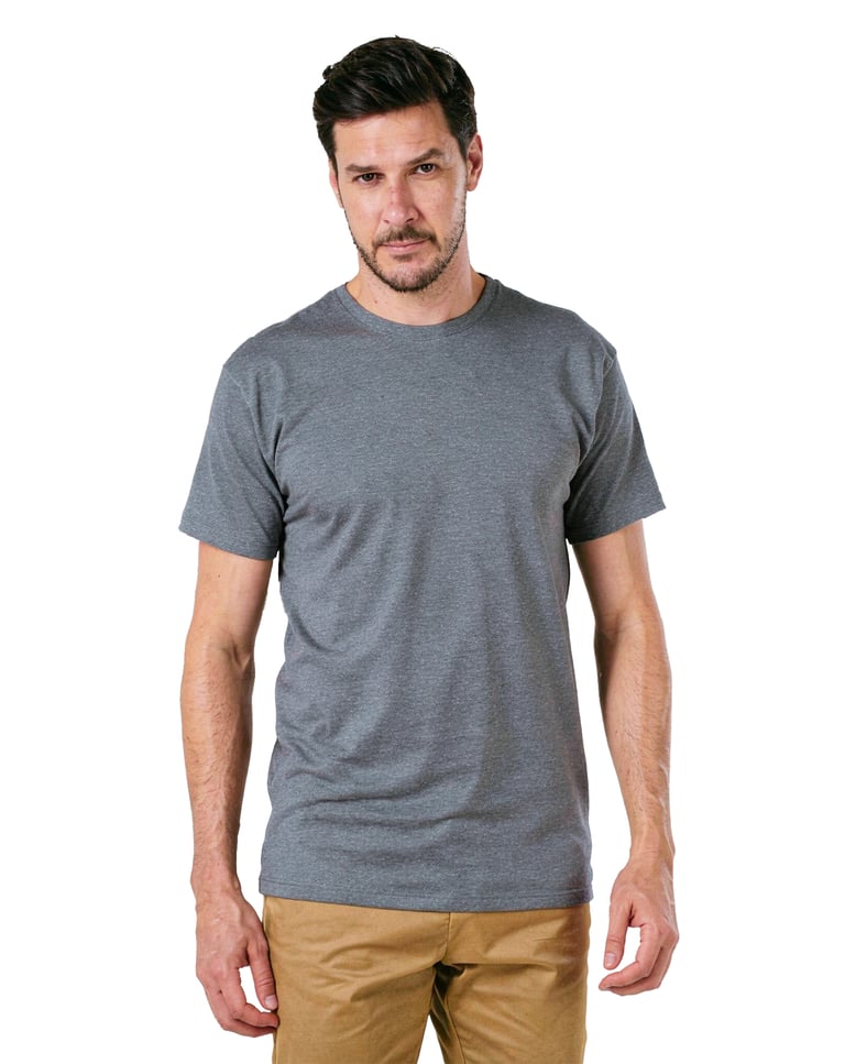 Camiseta de Algodão Egípcio Mescla Escuro