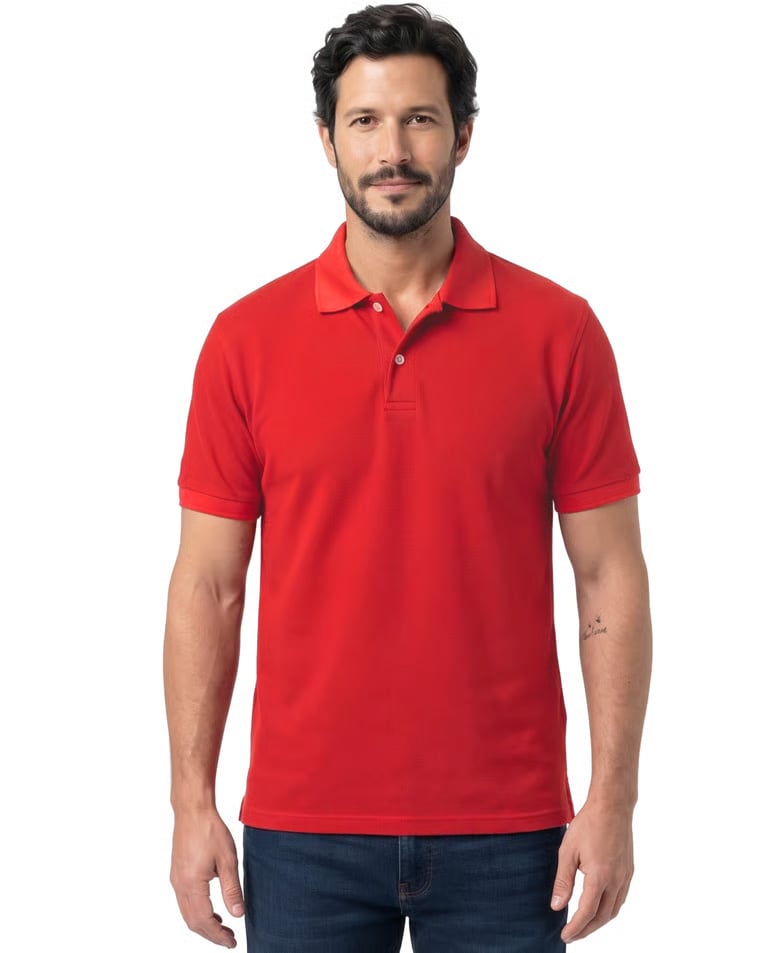 Camisa Polo Piquet Masculina Vermelha