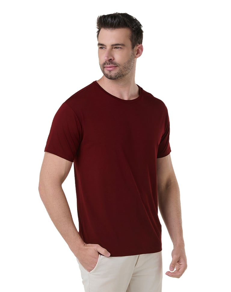Camiseta Tech Modal Masculina Bordô