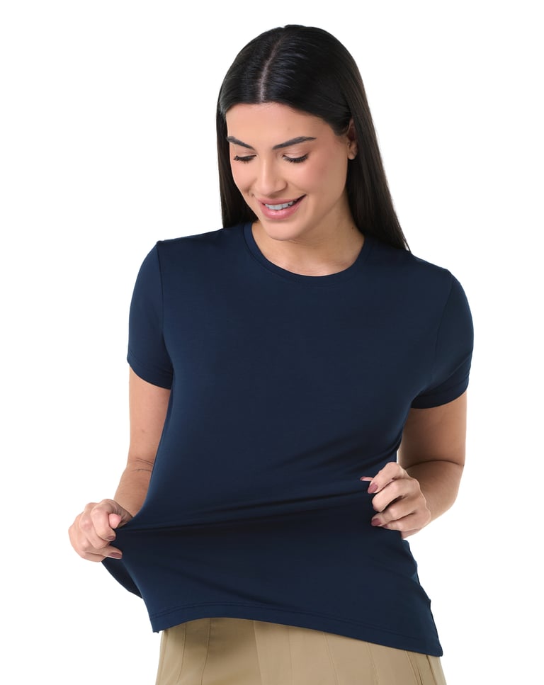 Camiseta Tech Modal Feminina Azul Marinho