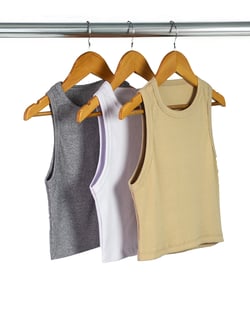 Kit 3 Cropped Feminino Canelado em Ribana