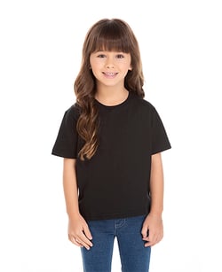 Camiseta Infantil de Algodão Penteado Preta