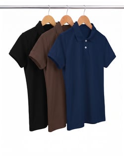 Kit 3 Camisas Polo Piquet Feminina