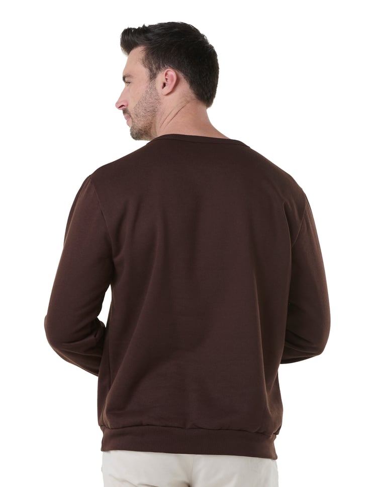 Blusão de Moletom Marrom