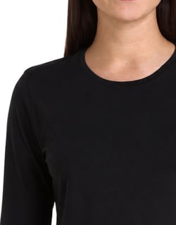 Camiseta Manga Longa Tech Modal Feminina Preta