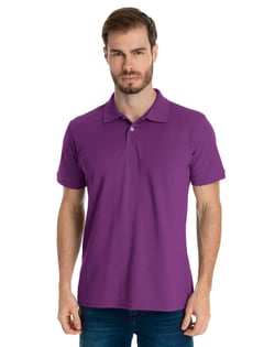Camisa Polo Piquet Masculina Roxa