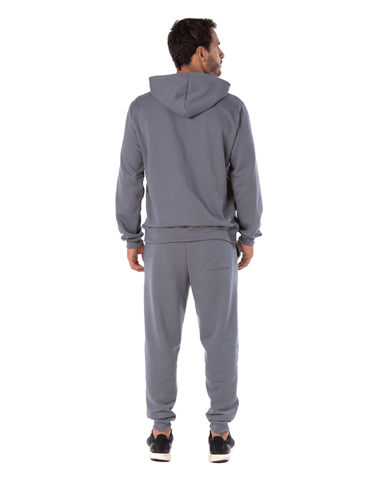Conjunto Moletom Masculino com Capuz Cinza Chumbo 09