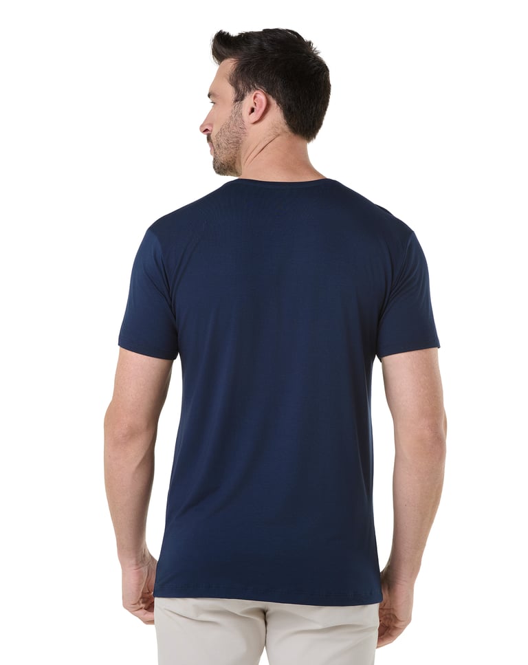 Camiseta Tech Modal Masculina Azul Marinho