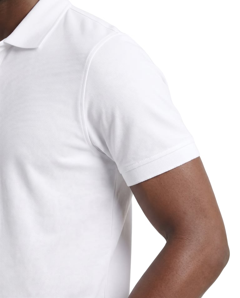 Kit 5 Camisas Polo Piquet Masculinas Branca