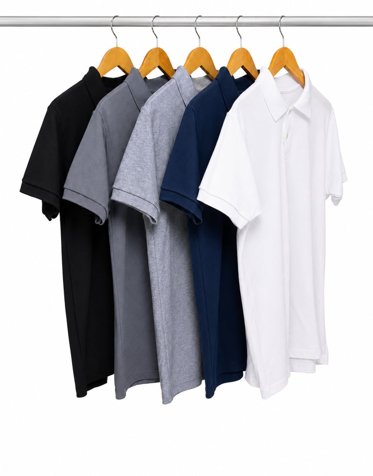 Kit 5 Camisas Polo Piquet Masculinas 11