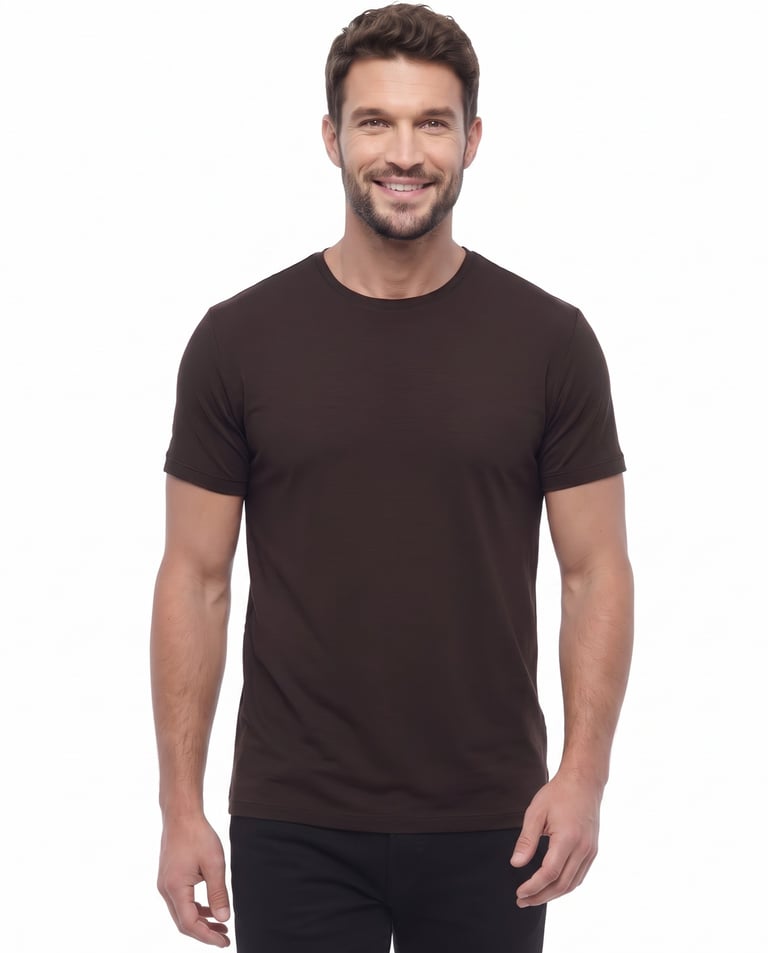 Camiseta Tech Modal Masculina Marrom