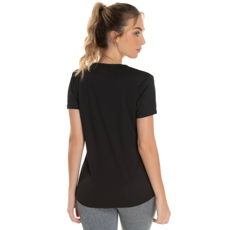 Camiseta Feminina Dry Fit Preta Proteção UV 30+
