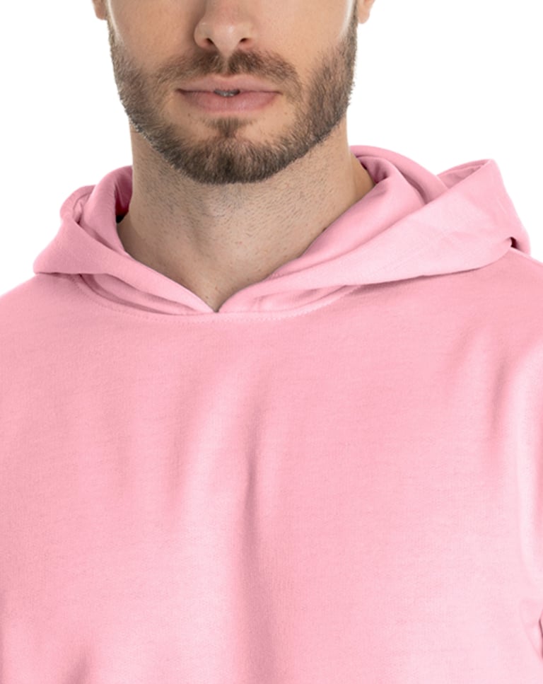 Moletom Canguru com Capuz Rosa Claro