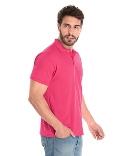 Camisa Polo Piquet Masculina Rosa Pink