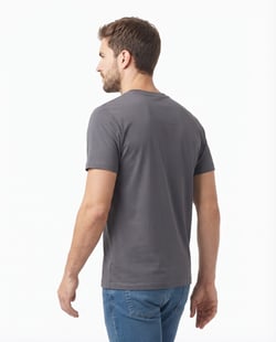 Camiseta de Algodão Premium Cinza Chumbo