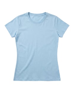 Baby Look de Algodão Premium Azul Claro