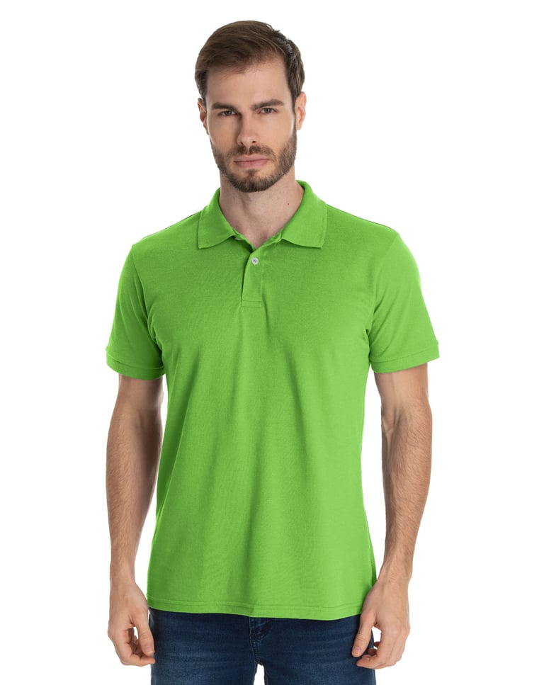 Camisa Polo Piquet Masculina Verde Limão