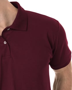 Camisa Polo Piquet Masculina Bordô