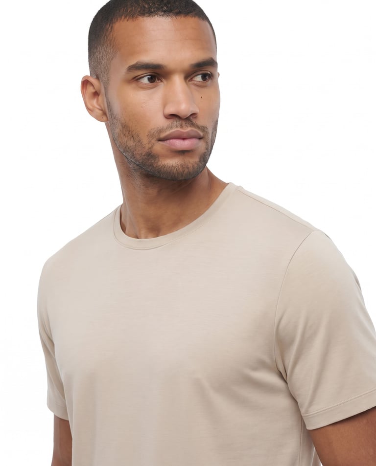 Camiseta Tech Modal Masculina Areia