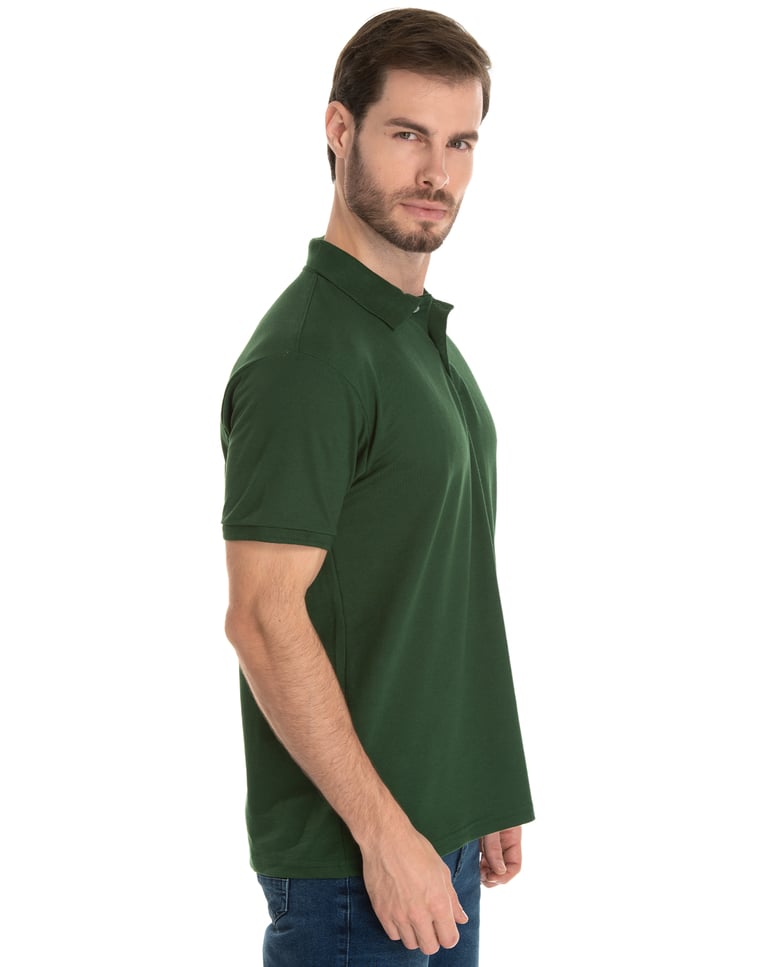 Camisa Polo Piquet Masculina Verde Musgo