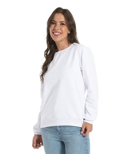 Blusão de Moletom Feminino Branco