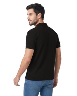 Kit 3 Camisas Polo Piquet Masculinas Pretas 14