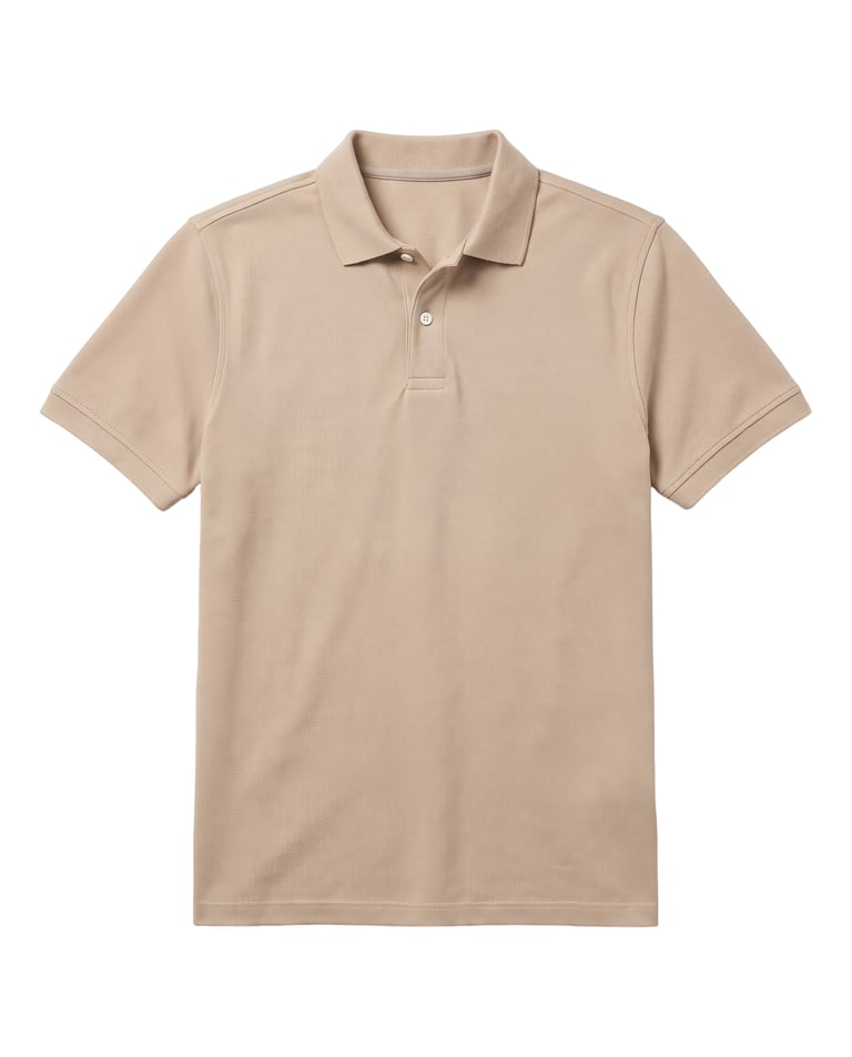 Camisa Polo Piquet Masculina Areia