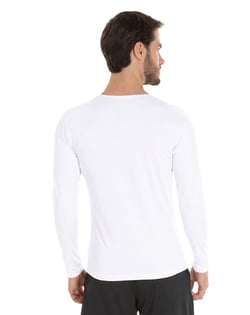 Kit 3 Camisetas Segunda Pele Manga Longa Masculina Branca UV 50+
